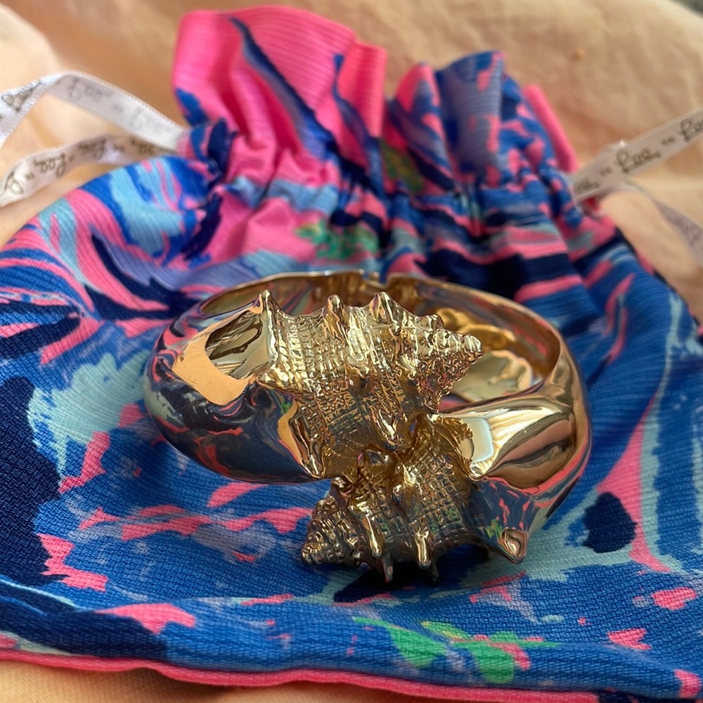 Lilly Pulitzer gold cuff bracelet